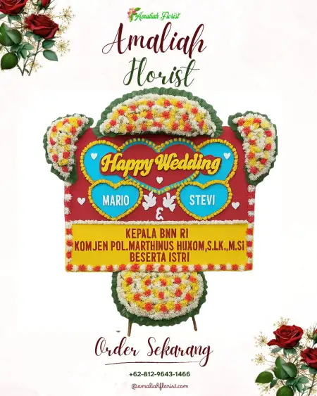 Papan Bunga Pernikahan Gedung Pemuda Cibinong